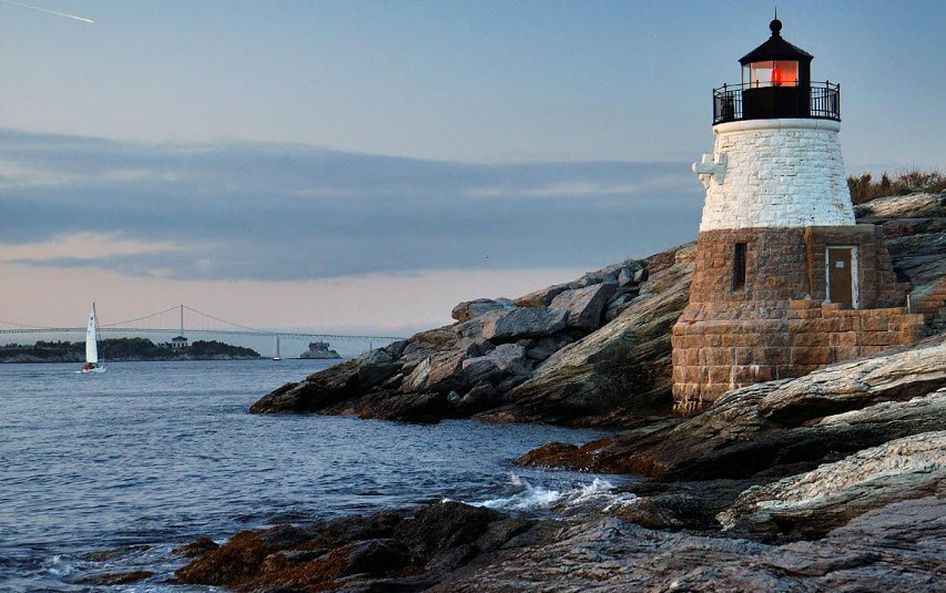 Castle Hill Lighthouse, Rhode Island, USA